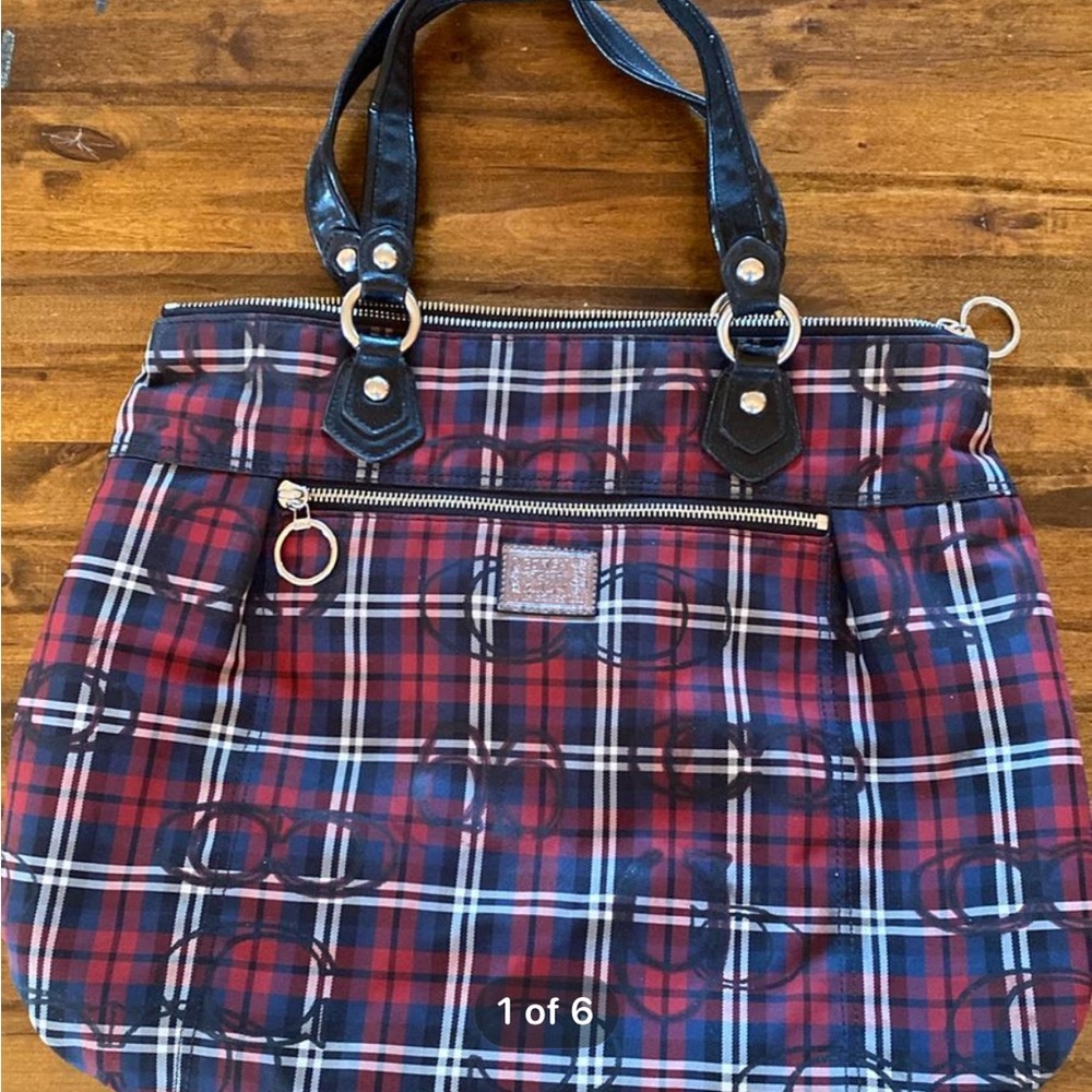 Coach 18713 Poppy Sateen Glam Handbag Purse